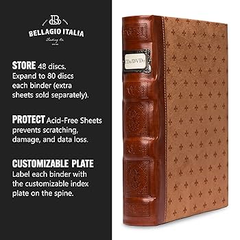 その他 Bellagio-Italia DVD Storage Binder - 3 Pack Burgundy wgteh8f Amazon.com: Bellagio-Italia DVD Storage Binder, Classic Set